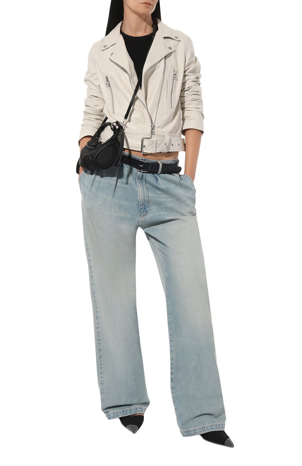 Кожаная куртка ALINE кремового цвета по цене 115000 руб., арт. AL030102, фото 2 Кожаная куртка ALINE, арт. AL030102, фото 2