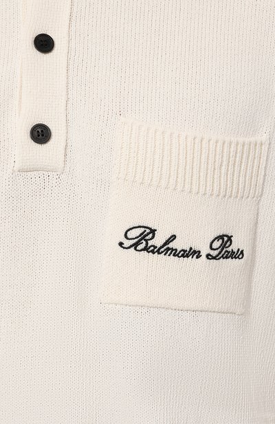 Поло BALMAIN кремового цвета по цене 105000 руб., арт. CH1GB045/KF96, фото 5 Поло BALMAIN, арт. CH1GB045/KF96, фото 5