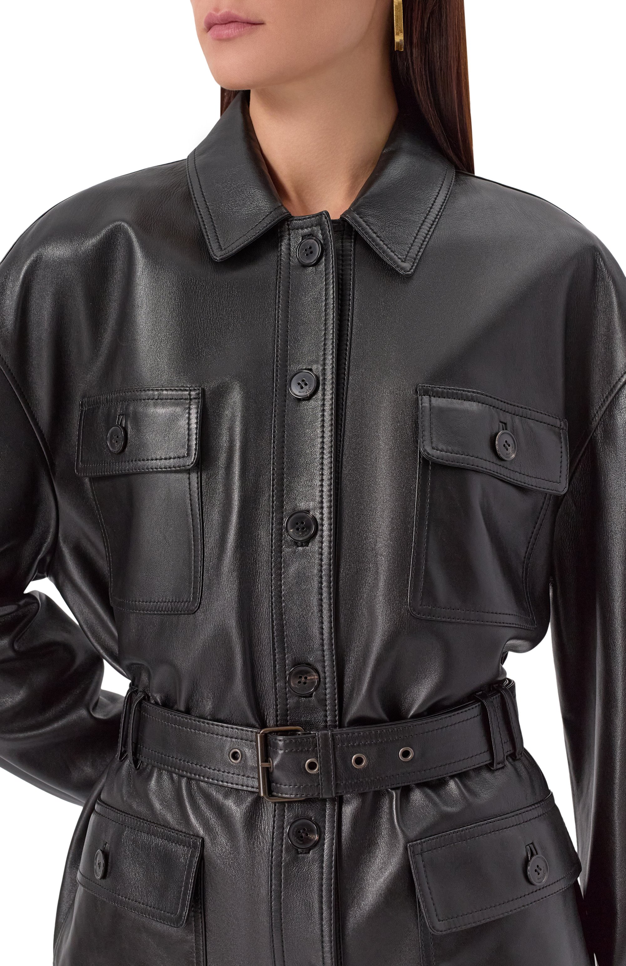 Кожаная куртка SAINT LAURENT, арт. 815253/YC2TF, фото 5