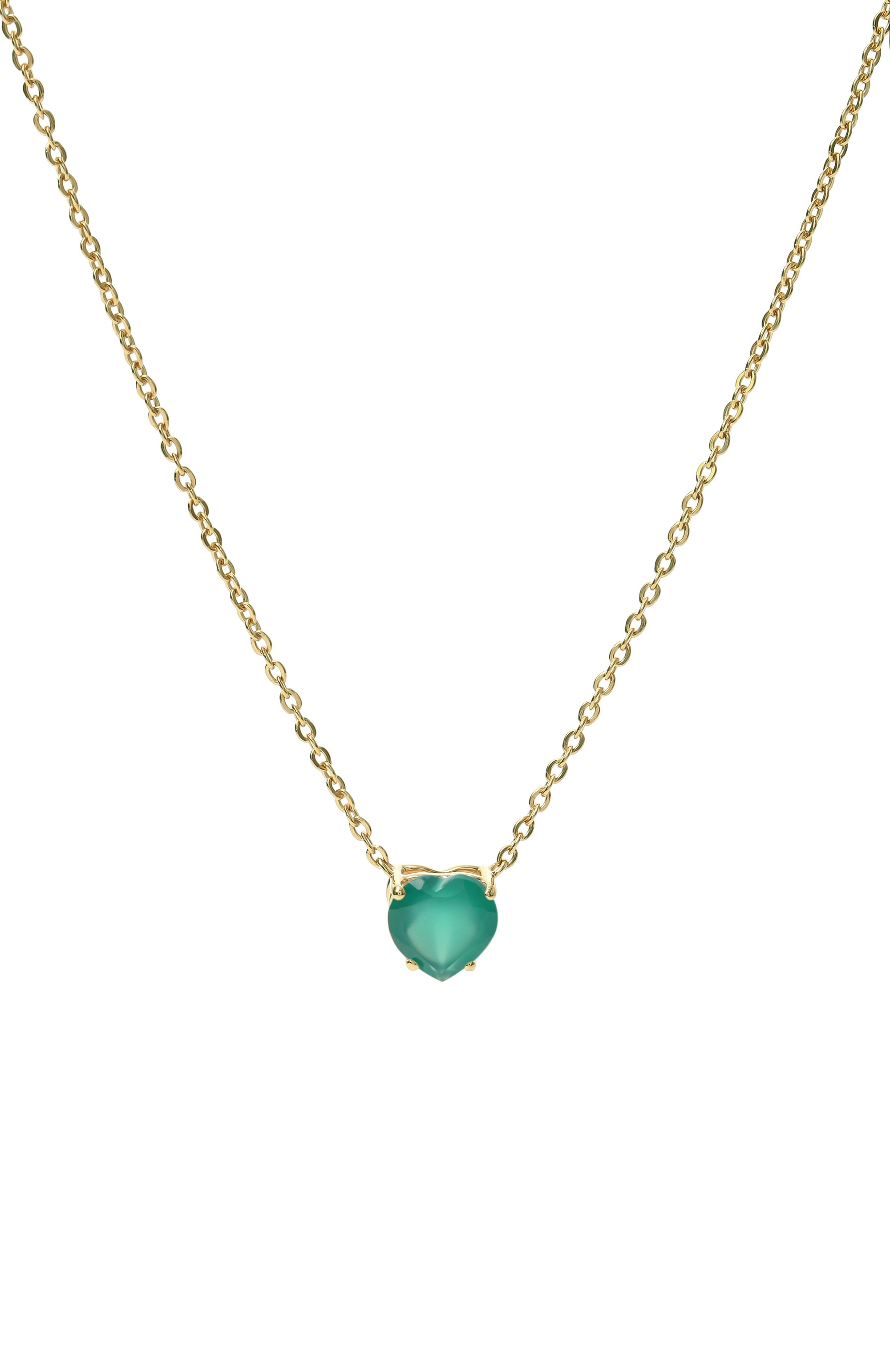 Кулон c агатом cartoon hearts MOONKA, арт. HRT-925YG-NK-AGT-GR, фото 3