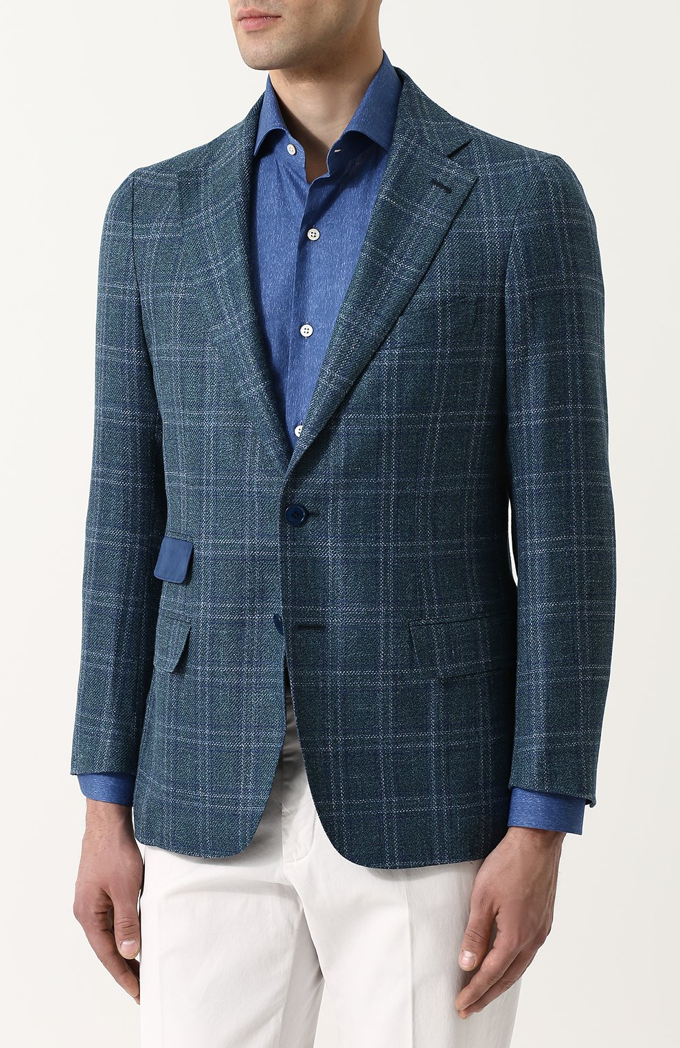 Однобортный пиджак из смеси шерсти и льна с шелком ANDREA CAMPAGNA, арт. L.P. 300822/47/6/112111, фото 3