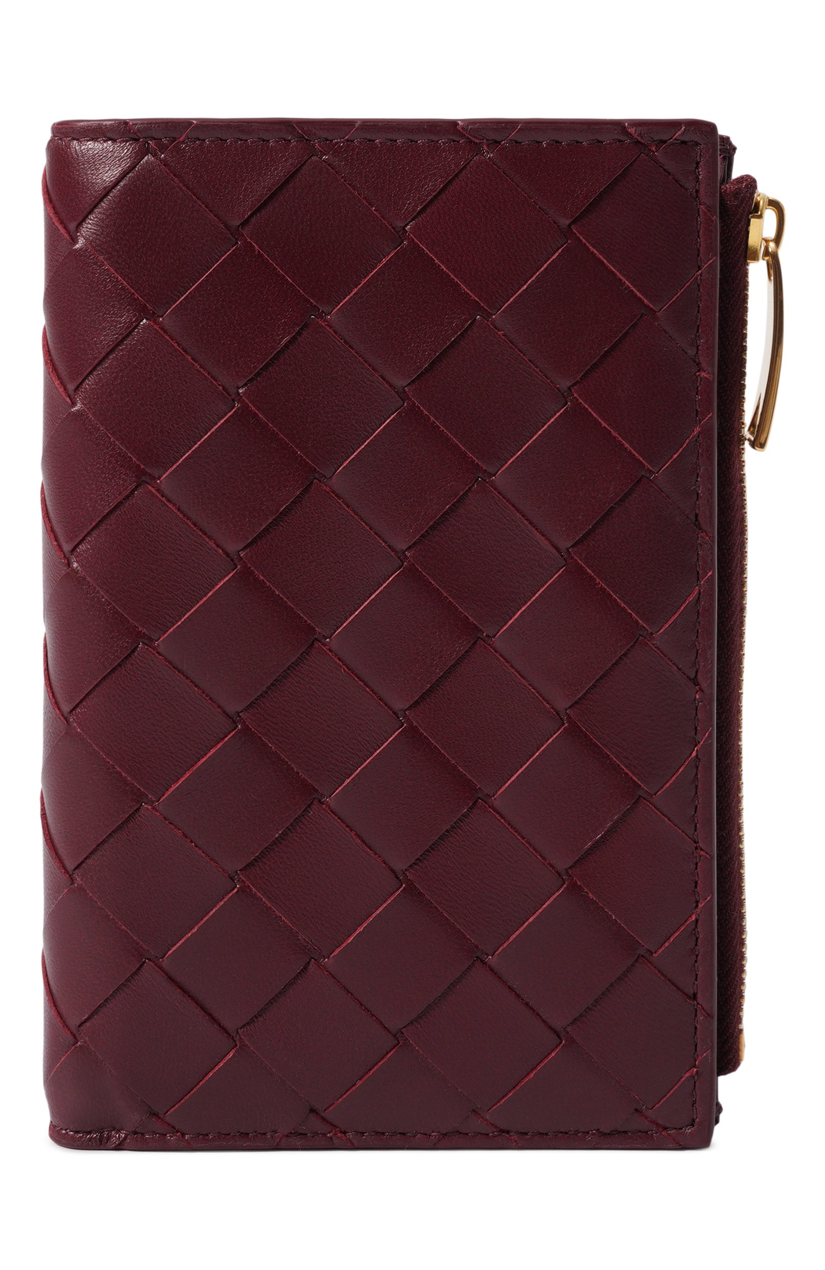 Кожаное портмоне BOTTEGA VENETA бордового цвета по цене 98650 руб., арт. 749940/VCPP2_001, фото 1 Кожаное портмоне BOTTEGA VENETA, арт. 749940/VCPP2_001, фото 1