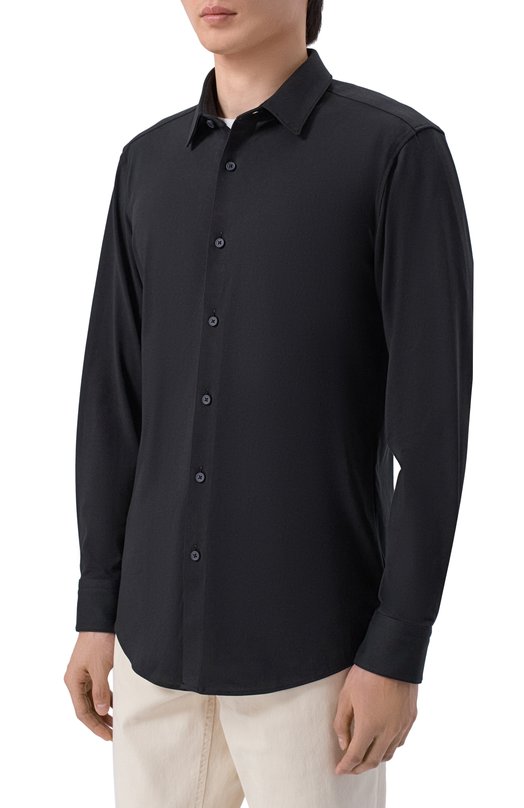 Хлопковая сорочка BOSS 50474283 Чёрный  50474283 Фото 3