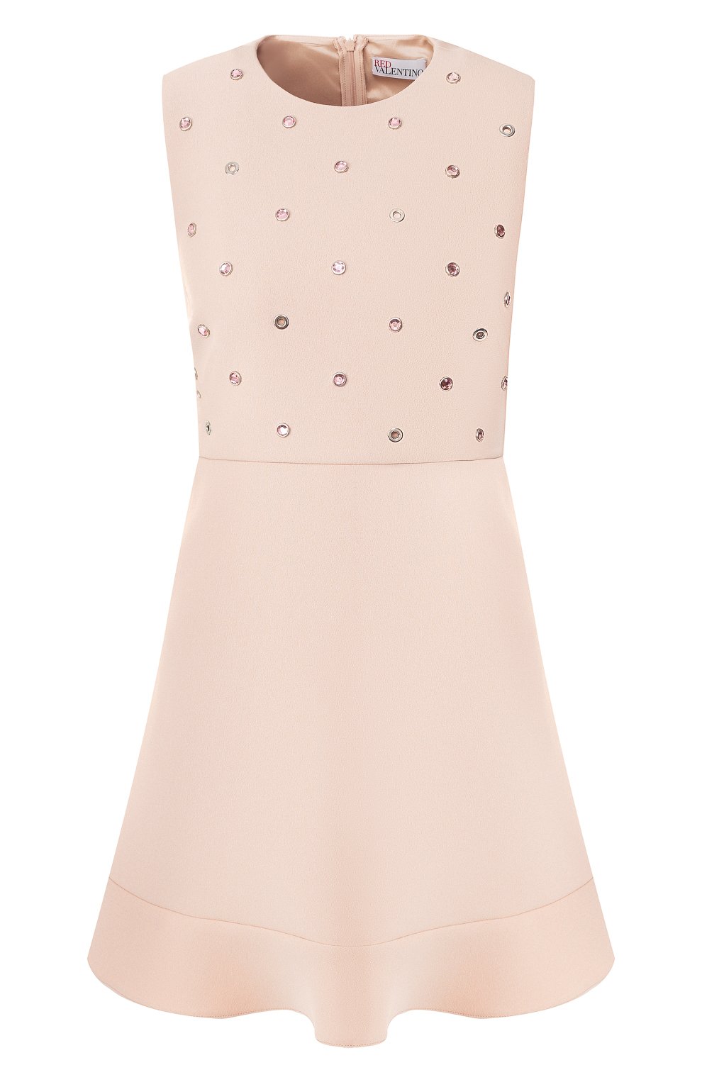 Платье с декоративной отделкой REDVALENTINO розового цвета по цене 48400 руб., арт. RR3VAB85/LCC, фото 1 Платье с декоративной отделкой REDVALENTINO, арт. RR3VAB85/LCC, фото 1