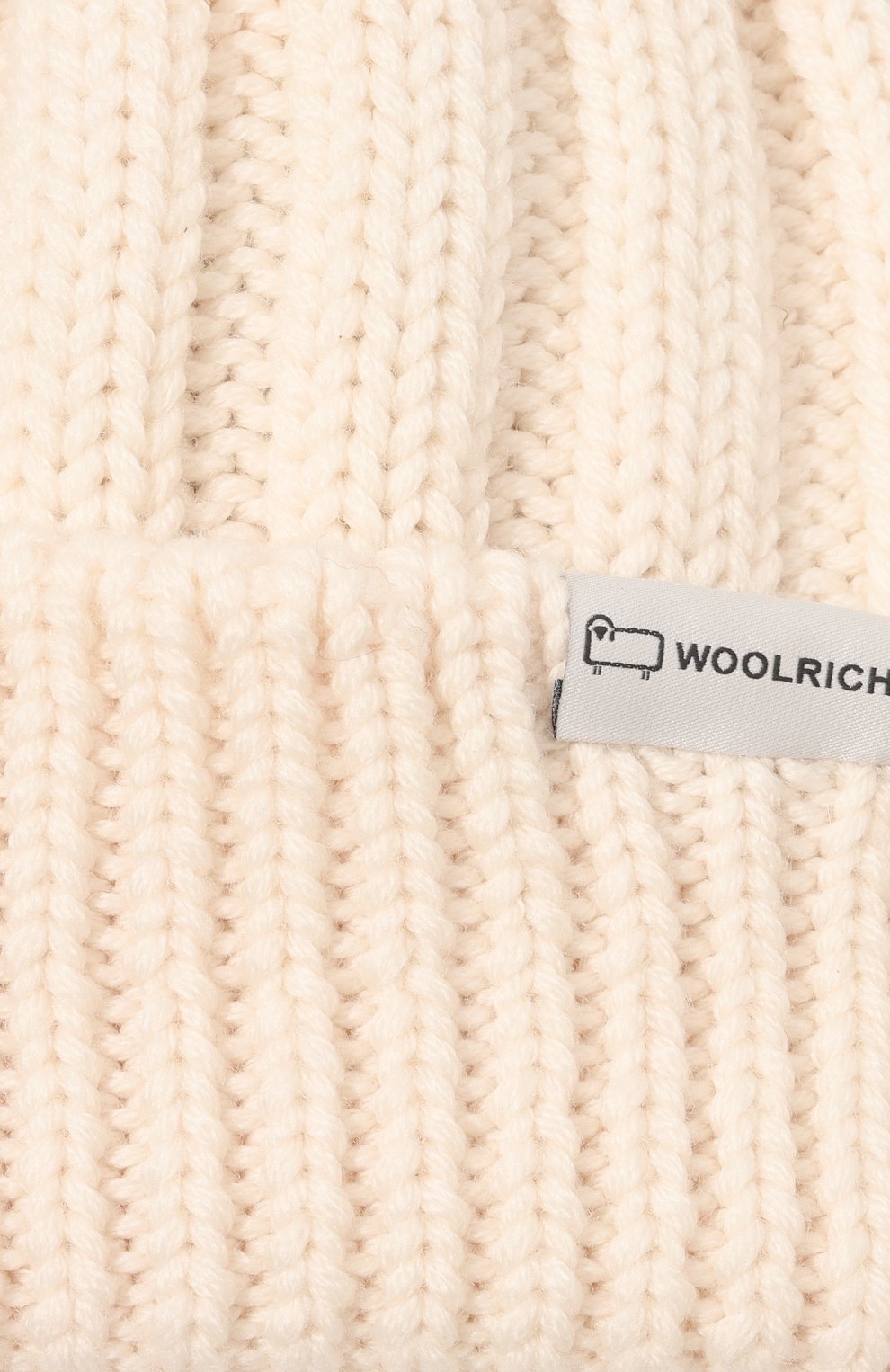 Шерстяная шапка WOOLRICH кремового цвета по цене 6695 руб., арт. CFWKAC0145FRUF0428, фото 3 Шерстяная шапка WOOLRICH, арт. CFWKAC0145FRUF0428, фото 3
