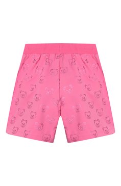 Детские хлопковые шорты MOSCHINO розового цвета, арт. HDQ002/LDB42/4A-8A | Фото 2 (Материал внешний: Хлопок; Девочки Кросс-КТ: Шорты-одежда; Случай: Повседневный; Нос: Не проставлено; Ростовка одежда: 4 года | 104 см, 5 лет | 110 см, 6 лет | 116 см, 8 лет | 128 см)
