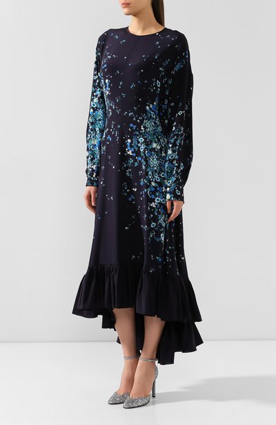 Шелковое платье GIVENCHY синего цвета по цене 599500 руб., арт. BW20T112HA, фото 3 Шелковое платье GIVENCHY, арт. BW20T112HA, фото 3