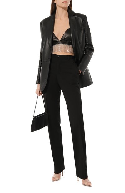 Кожаный бра-топ с отделкой стразами BATS, арт. T_022_1000, фото 2