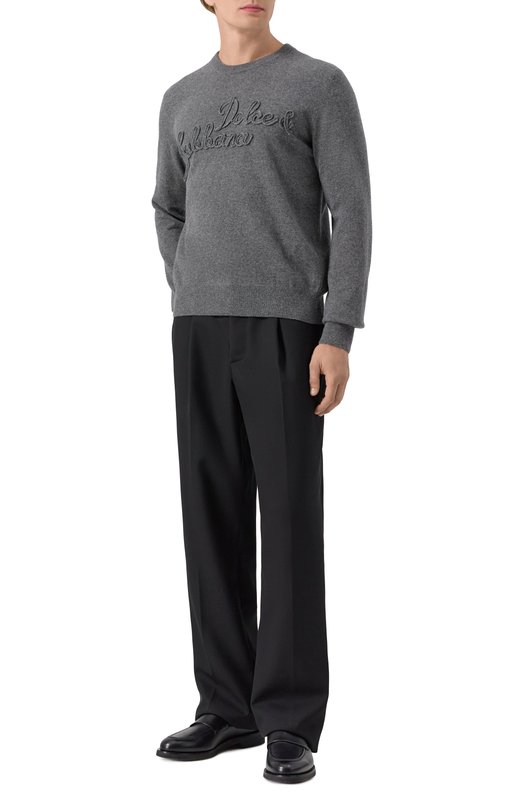 Шерстяной джемпер Dolce & Gabbana GXX01Z/JDVDE Серый  GXX01Z/JDVDE Фото 2