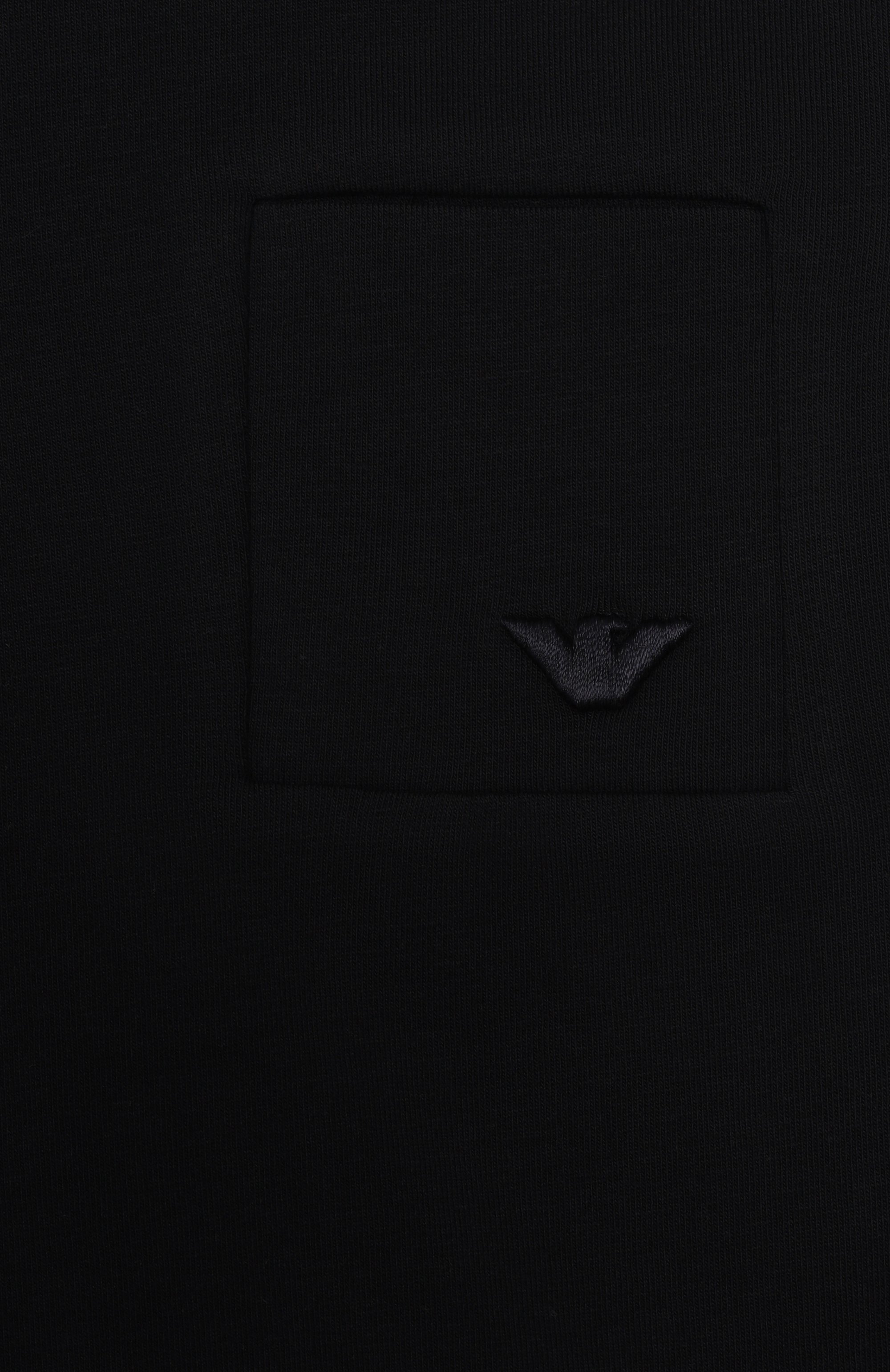 Хлопковая футболка EMPORIO ARMANI темно-синего цвета по цене 8775 руб., арт. EB001326/AF21808, фото 3 Хлопковая футболка EMPORIO ARMANI, арт. EB001326/AF21808, фото 3