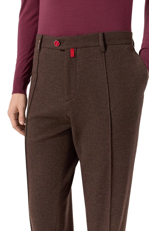 Кашемировые брюки Kiton UFFPBRK0150G08 Коричневый  UFFPBRK0150G08 Фото 5