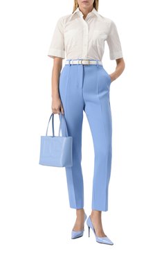 Женская сумка-тоут dg logo small DOLCE & GABBANA голубого цвета, арт. BB7337/AW576 | Фото 7 (Материал: Натуральная кожа; Размер: small)