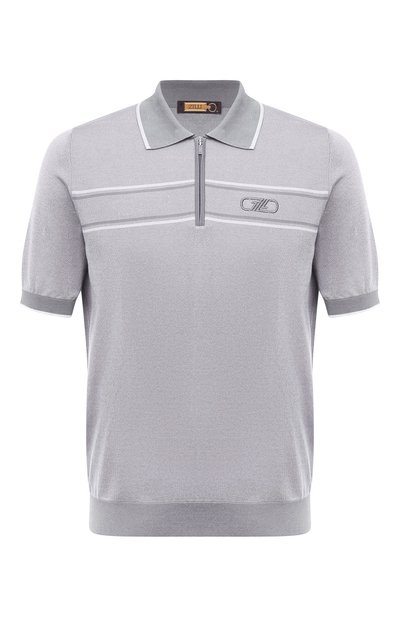 Мужская поло из хлопка и шелка ZILLI, арт. MBZ-PZ032-TW0T1/MC01