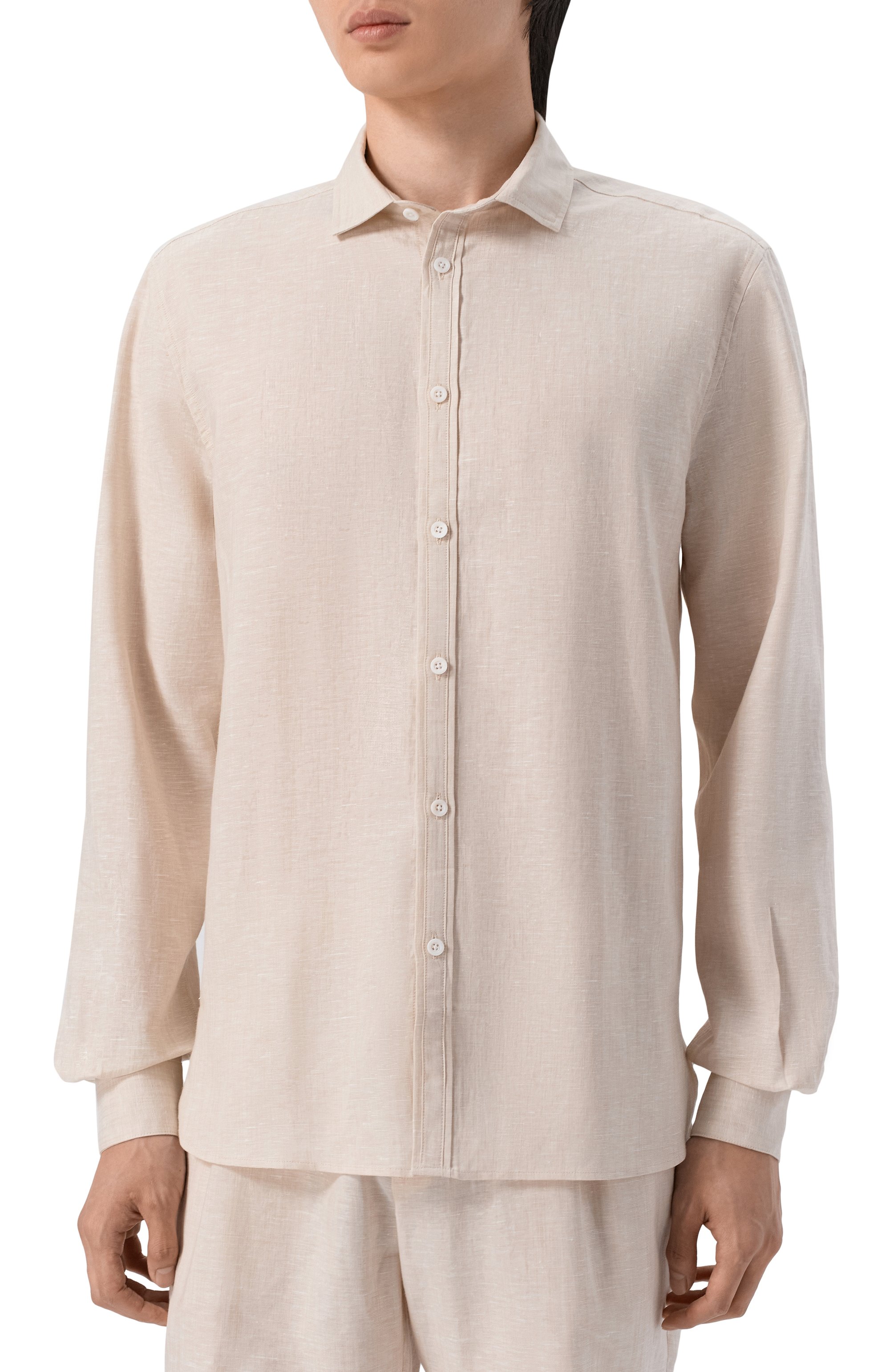 Рубашка из льна и хлопка ZIMMERLI, арт. 4697-23202, фото 3