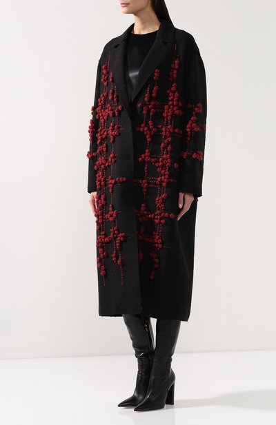 Шерстяное пальто BOTTEGA VENETA черного цвета по цене 1525000 руб., арт. 525407/VETC0, фото 3 Шерстяное пальто BOTTEGA VENETA, арт. 525407/VETC0, фото 3