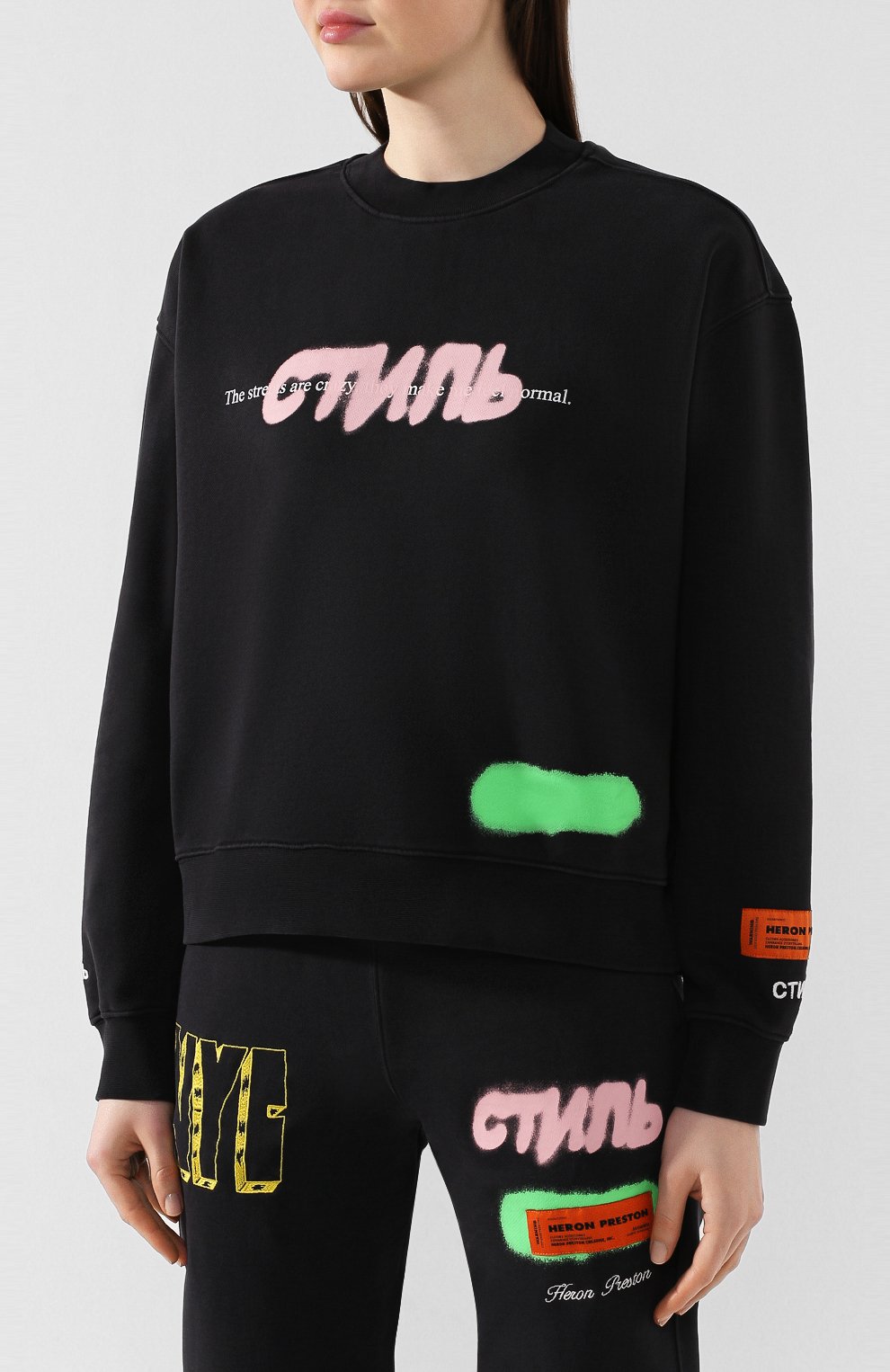 Хлопковый свитшот HERON PRESTON, арт. HWBA003R208090141088, фото 3