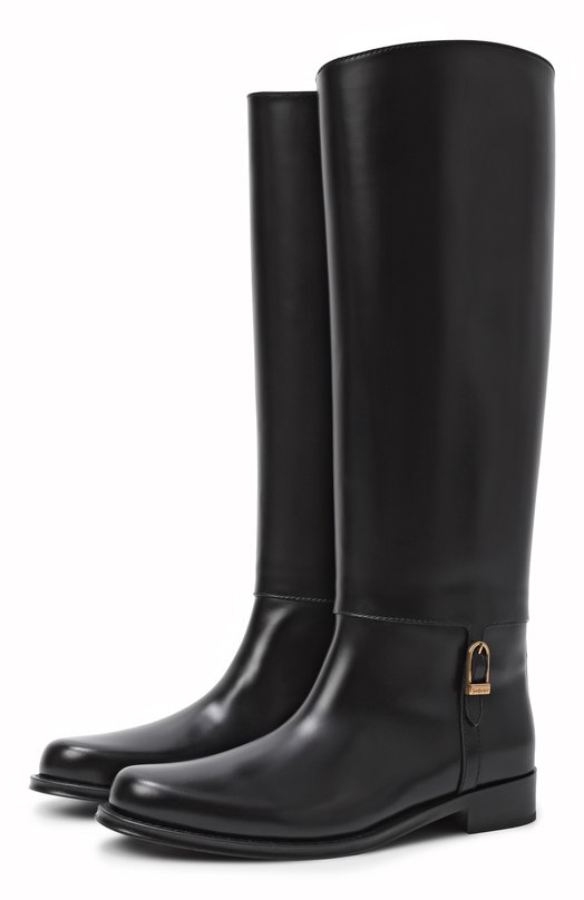 Кожаные сапоги Julia Saint Laurent 840698/AAEHR Чёрный 840698/AAEHR