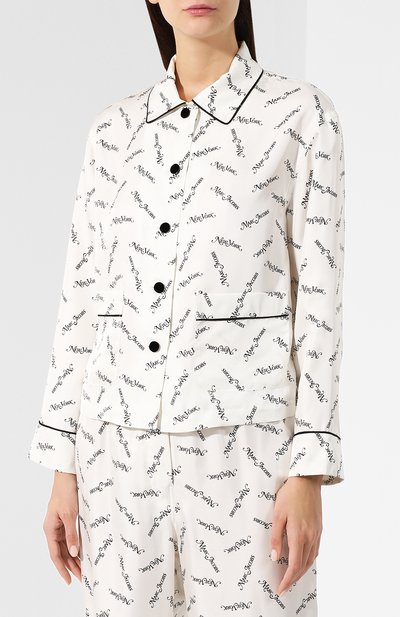Атласная рубашка MARC JACOBS (THE) бежевого цвета по цене 58400 руб., арт. M4007908, фото 3 Атласная рубашка MARC JACOBS (THE), арт. M4007908, фото 3