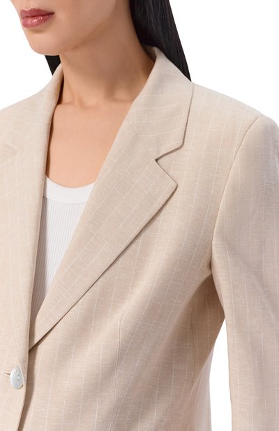Жакет из вискозы и льна PIETRO BRUNELLI бежевого цвета по цене 39950 руб., арт. CB0170/LICUBA, фото 5 Жакет из вискозы и льна PIETRO BRUNELLI, арт. CB0170/LICUBA, фото 5