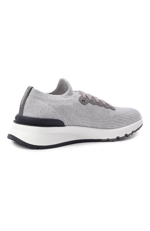 Текстильные кроссовки Brunello Cucinelli MZUPMB0252 Серый  MZUPMB0252 Фото 5