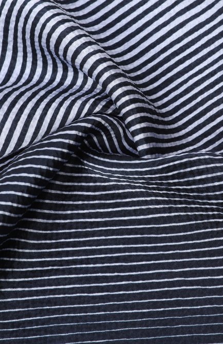 Мужской шелковый платок GIORGIO ARMANI темно-синего цвета, арт. GM000805/TE13698 | Фото 2 (Материал: Шелк, Текстиль; Материал сплава: Проставлено; Нос: Не проставлено)