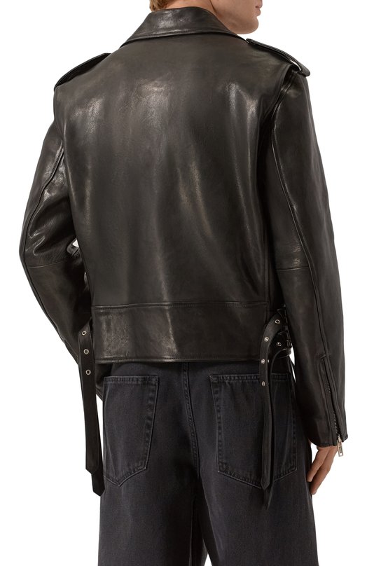 Кожаная куртка Ann Demeulemeester B0012058/LT137 Чёрный  B0012058/LT137 Фото 4