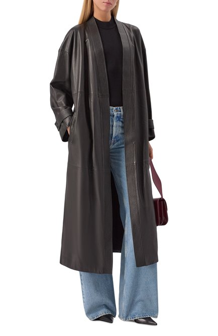Женский кожаный плащ 12 STOREEZ, арт. 127737