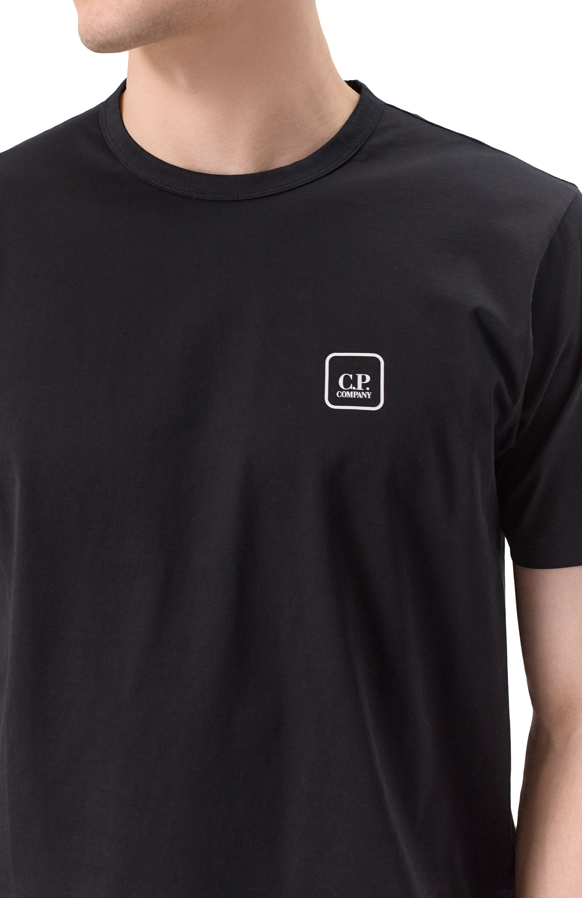 Хлопковая футболка C.P. COMPANY черного цвета по цене 18500 руб., арт. 18CLTS049A006370W, фото 5 Хлопковая футболка C.P. COMPANY, арт. 18CLTS049A006370W, фото 5