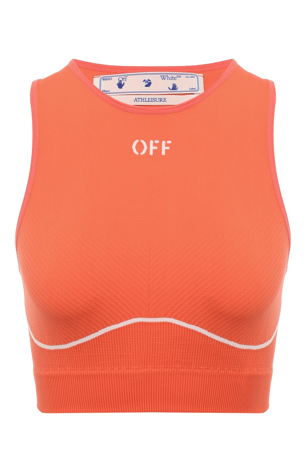 Майка OFF-WHITE кораллового цвета по цене 14200 руб., арт. OWVO048S23KNI0012601, фото 1 Майка OFF-WHITE, арт. OWVO048S23KNI0012601, фото 1