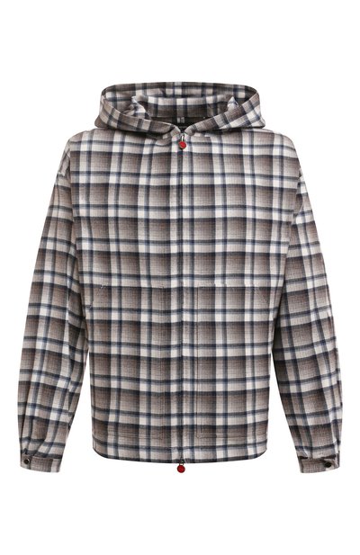 Мужская хлопковая куртка-рубашка KITON, арт. UMC015H0907006