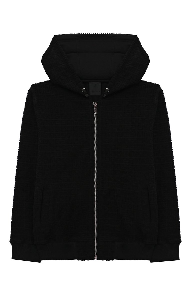 Детского комплект из толстовки и брюк GIVENCHY черного цвета, арт. H28015/6A-12A | Фото 2 (Рукава: Длинные; Материал внешний: Хлопок; Мальчики Кросс-КТ: Костюмы-спорт; Автоматизация состава: Проставлено; Автоматизация ТО: Проставлено)