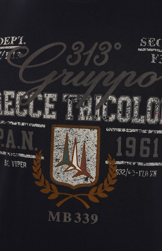 Хлопковая футболка Aeronautica Militare TS2221J641 Синий  TS2221J641 Фото 5