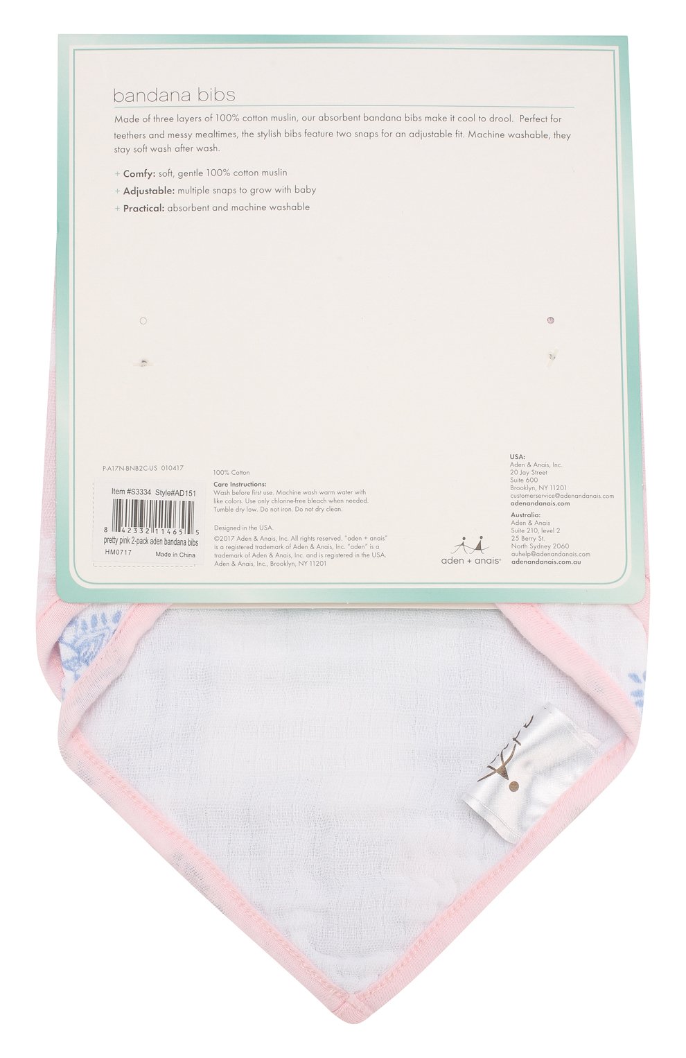 Комплект из 2-х нагрудников bandana bibs ADEN+ANAIS, арт. S3334, фото 2