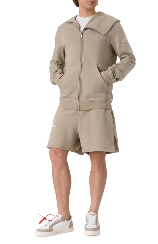 Хлопковые шорты Rick Owens x Champion Rick Owens CM01E1683/CHFE Бежевый  CM01E1683/CHFE Фото 2