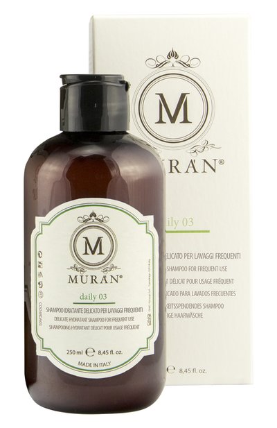 Ежедневный шампунь "деликатное увлажнение" daily (250ml) MURAN бесцветного цвета по цене 4400 руб., арт. 0806891053572, фото 1 Ежедневный шампунь "деликатное увлажнение" daily (250ml) MURAN, арт. 0806891053572, фото 1