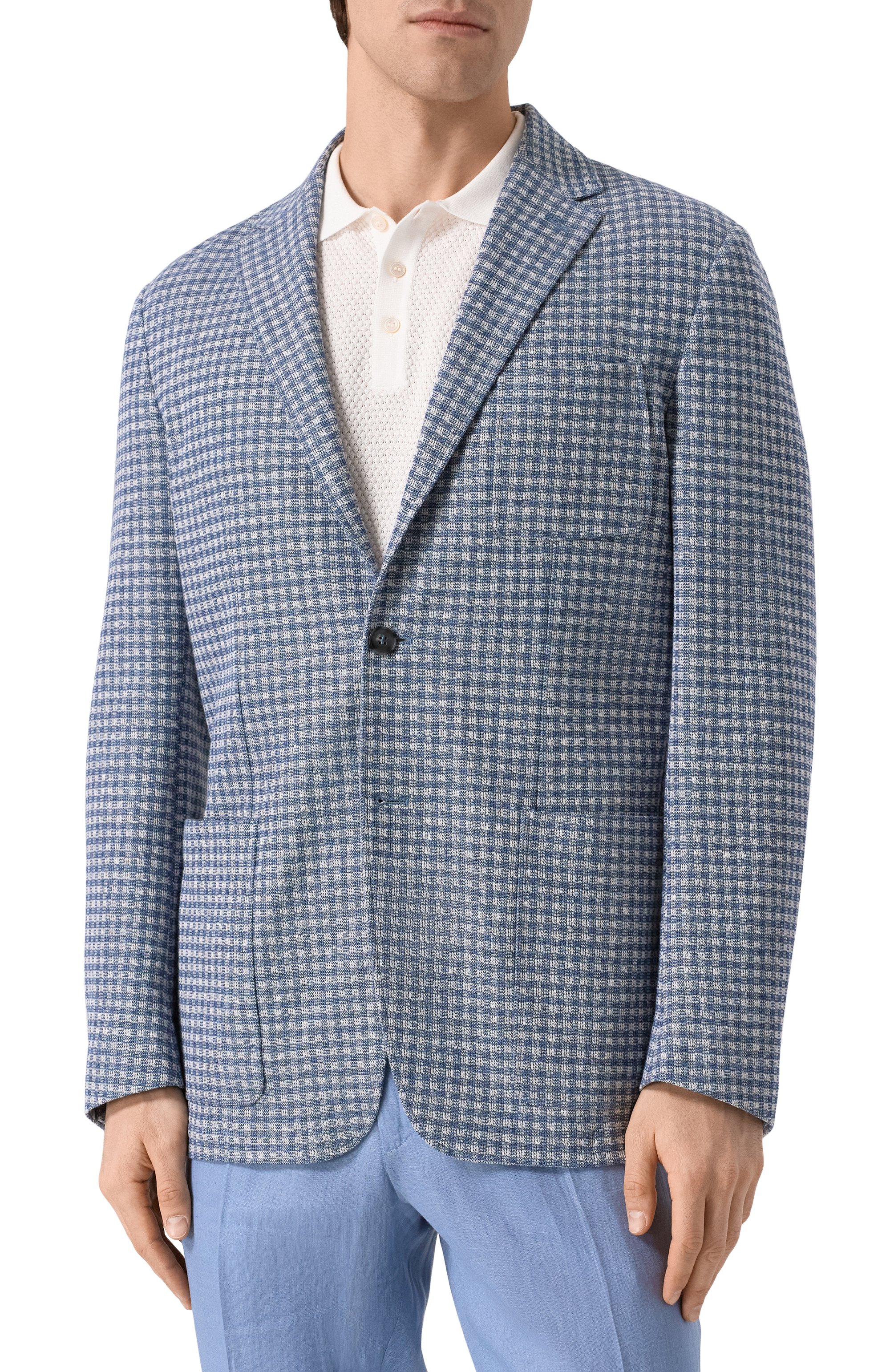 Пиджак изо льна и хлопка CANALI, арт. J0147/JJ02973, фото 4