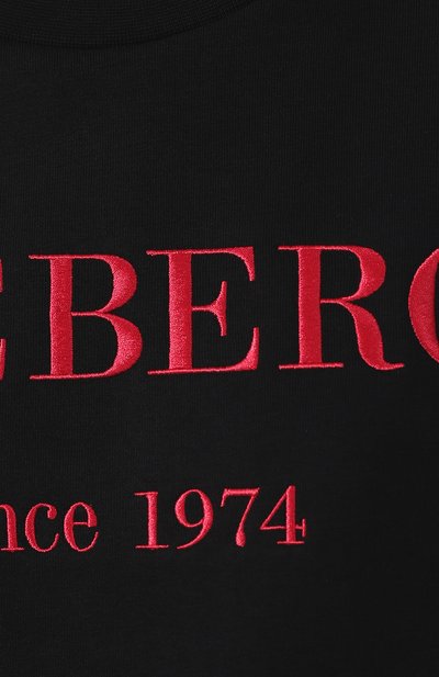 Хлопковый пуловер ICEBERG черного цвета по цене 29950 руб., арт. 19E I2P0/E012/6330, фото 5 Хлопковый пуловер ICEBERG, арт. 19E I2P0/E012/6330, фото 5