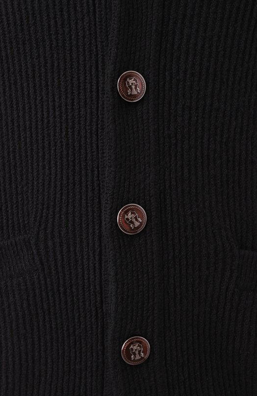 Хлопковый кардиган Brunello Cucinelli MNI708606 Чёрный  MNI708606 Фото 5
