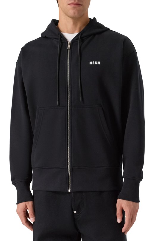 Хлопковая толстовка MSGM 2000MM507/300000 Чёрный  2000MM507/300000 Фото 3