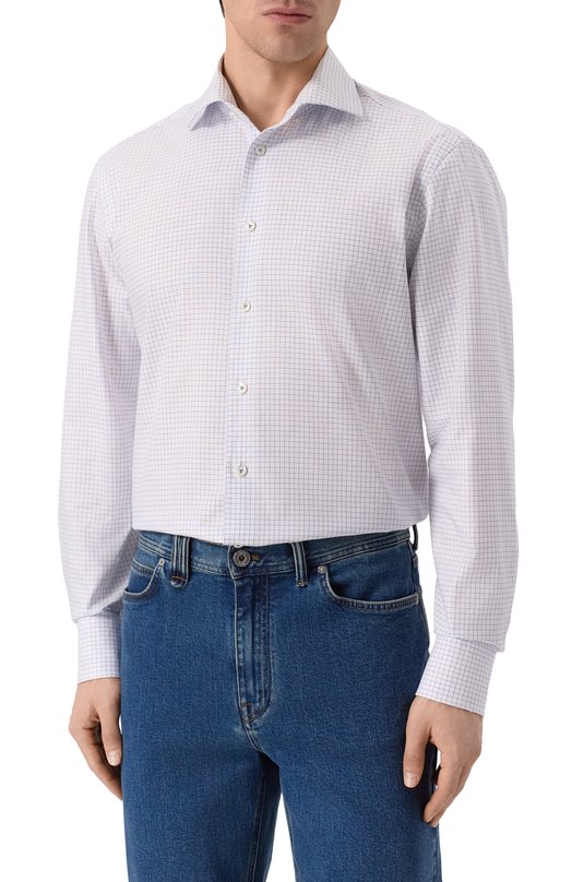 Хлопковая сорочка Van Laack VL-RIVARA-TF/161648 Голубой  VL-RIVARA-TF/161648 Фото 3