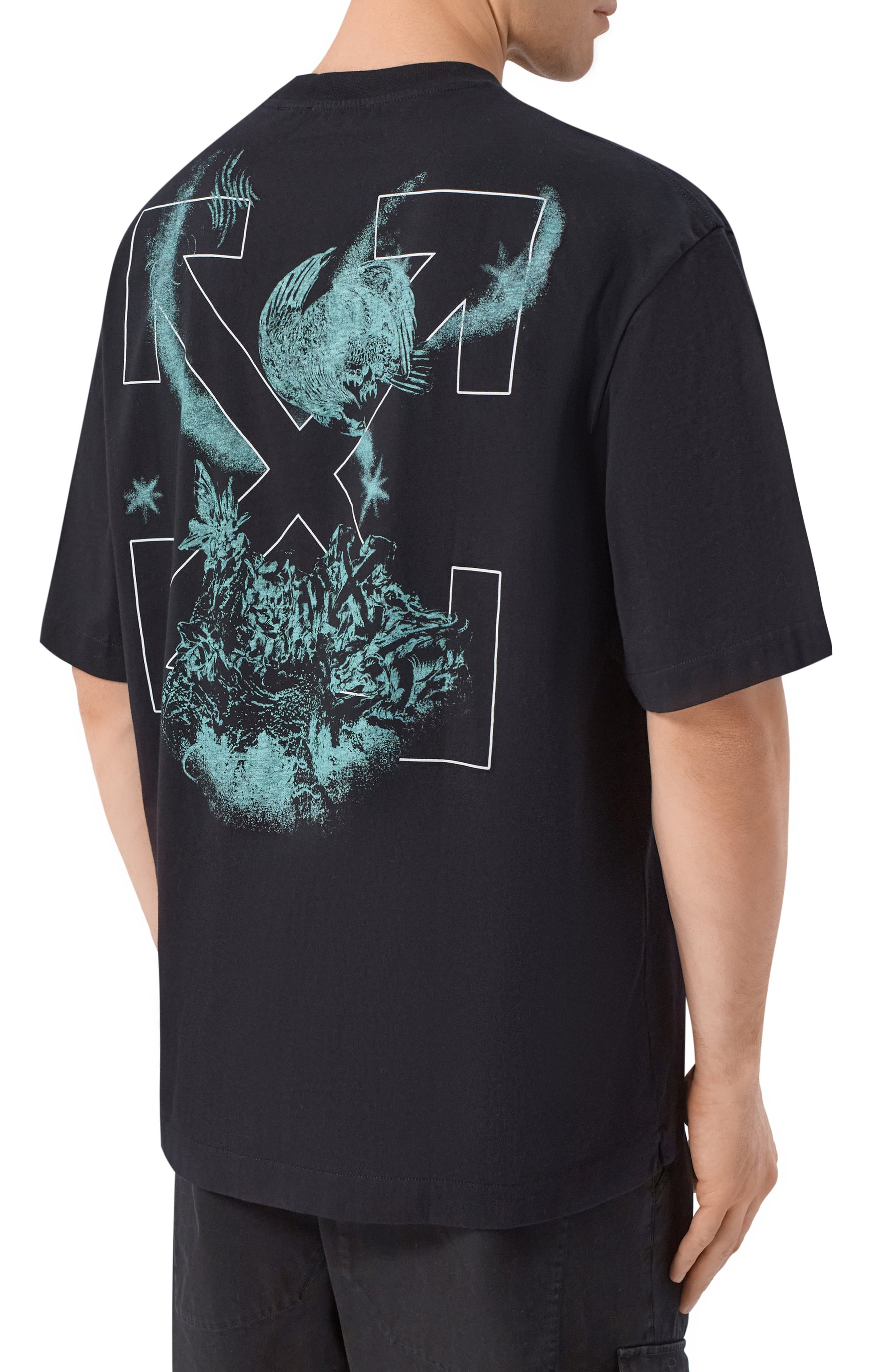 Хлопковая футболка OFF-WHITE, арт. 0MAA120S26JER00E, фото 4