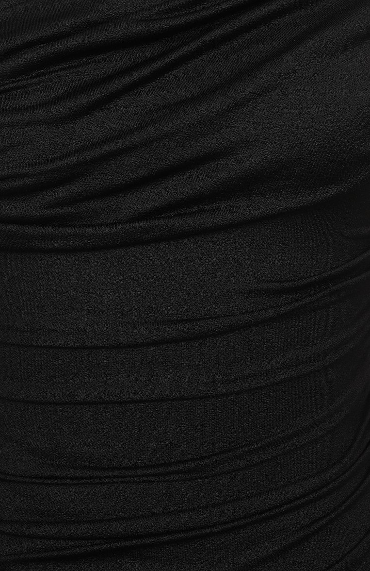 Женское платье из вискозы BLUMARINE черного цвета, арт. P522A579A | Фото 6 (Длина Ж (юбки, платья, шорты): Мини; Материал внешний: Вискоза; Женское Кросс-КТ: Платье-одежда; Случай: Коктейльный; Стили: Кэжуэл; Рукава: С открытыми плечами; Автоматизация состава: Проставлено; Автоматизация ТО: Проставлено)
