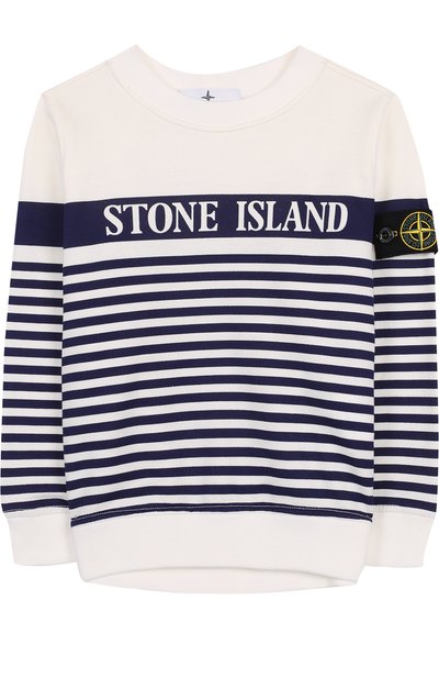 Хлопковый свитшот в полоску STONE ISLAND, арт. 681663443/6-8, фото 1