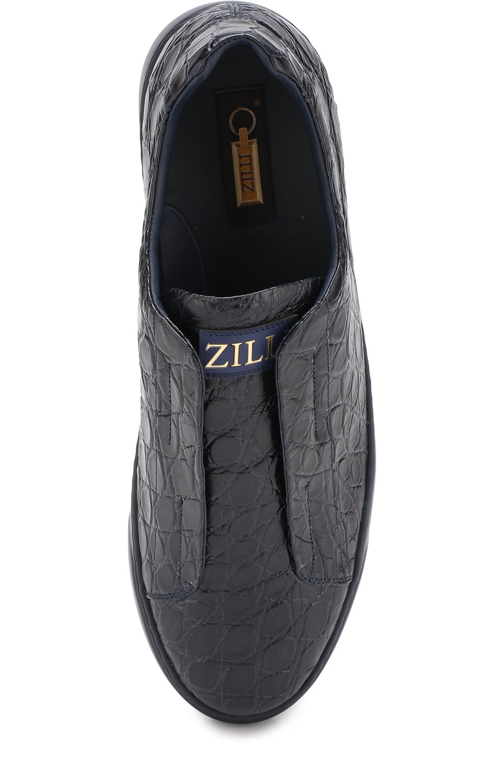 Кеды без шнуровки из кожи крокодила ZILLI, арт. T003/010/CCR0, фото 5