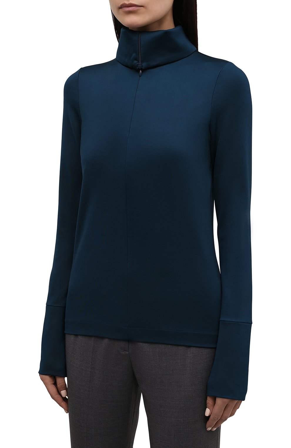 Топ из вискозы JIL SANDER зеленого цвета по цене 59950 руб., арт. JSCT705010-WT397908, фото 3 Топ из вискозы JIL SANDER, арт. JSCT705010-WT397908, фото 3