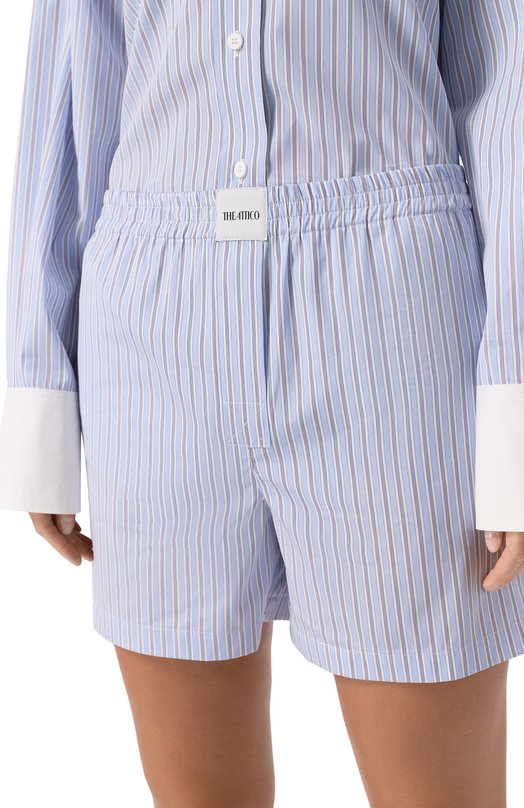 Хлопковые шорты The Attico 260WCQ00002/CCC127AA Голубой  260WCQ00002/CCC127AA Фото 5