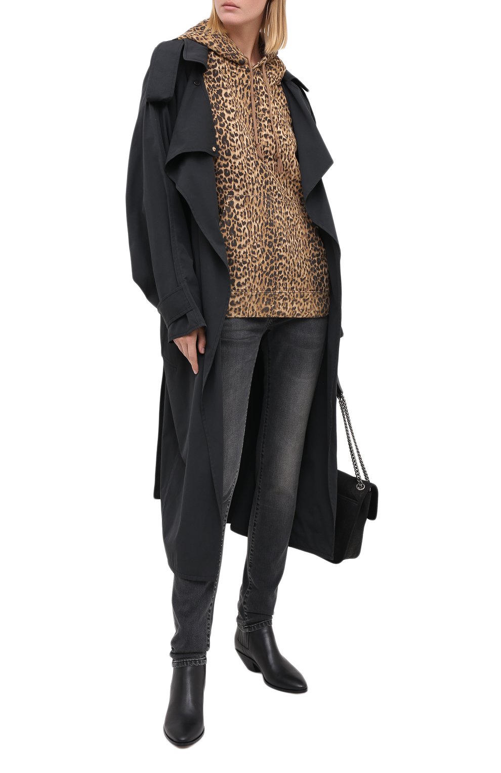 Хлопковое худи SAINT LAURENT, арт. 629708/YBTX2, фото 3