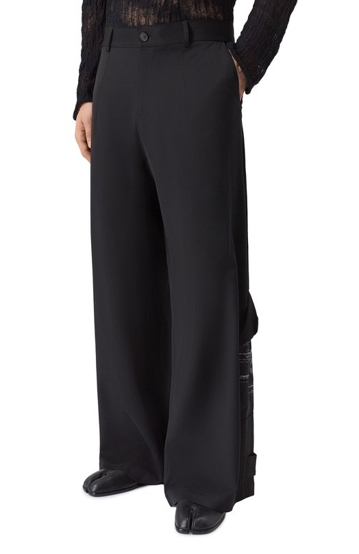 Шерстяные брюки Isabel Benenato UW36S26 Чёрный  UW36S26 Фото 3