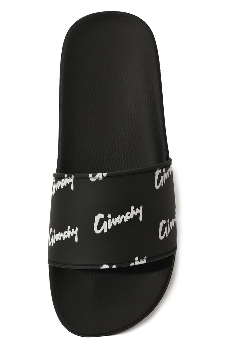Мужские шлепанцы GIVENCHY черно-белого цвета, арт. BH301TH1E7 | Фото 6 (Нос: Не проставлено; Материал внешний: Резина)