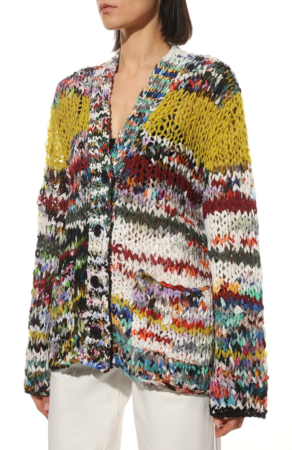Кардиган из хлопка и шелка DRIES VAN NOTEN, арт. 221-011298-4711, фото 3